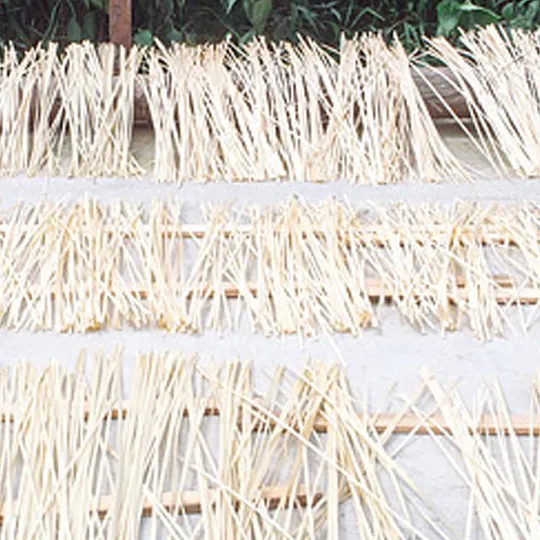 d. Drying bamboo